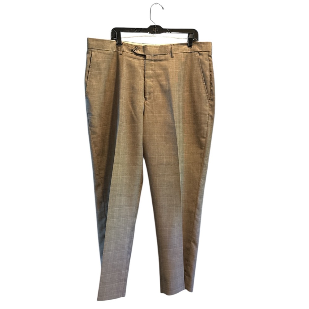 Giorgio Fiorelli Men’s Tan Plaid Dress Pants Classic size 40